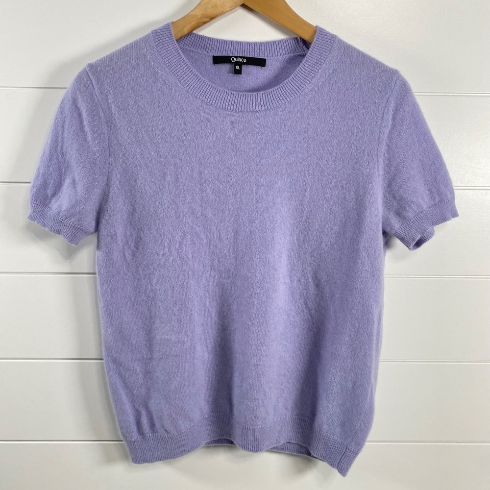 Quince Lavender Crew Neck Sweater